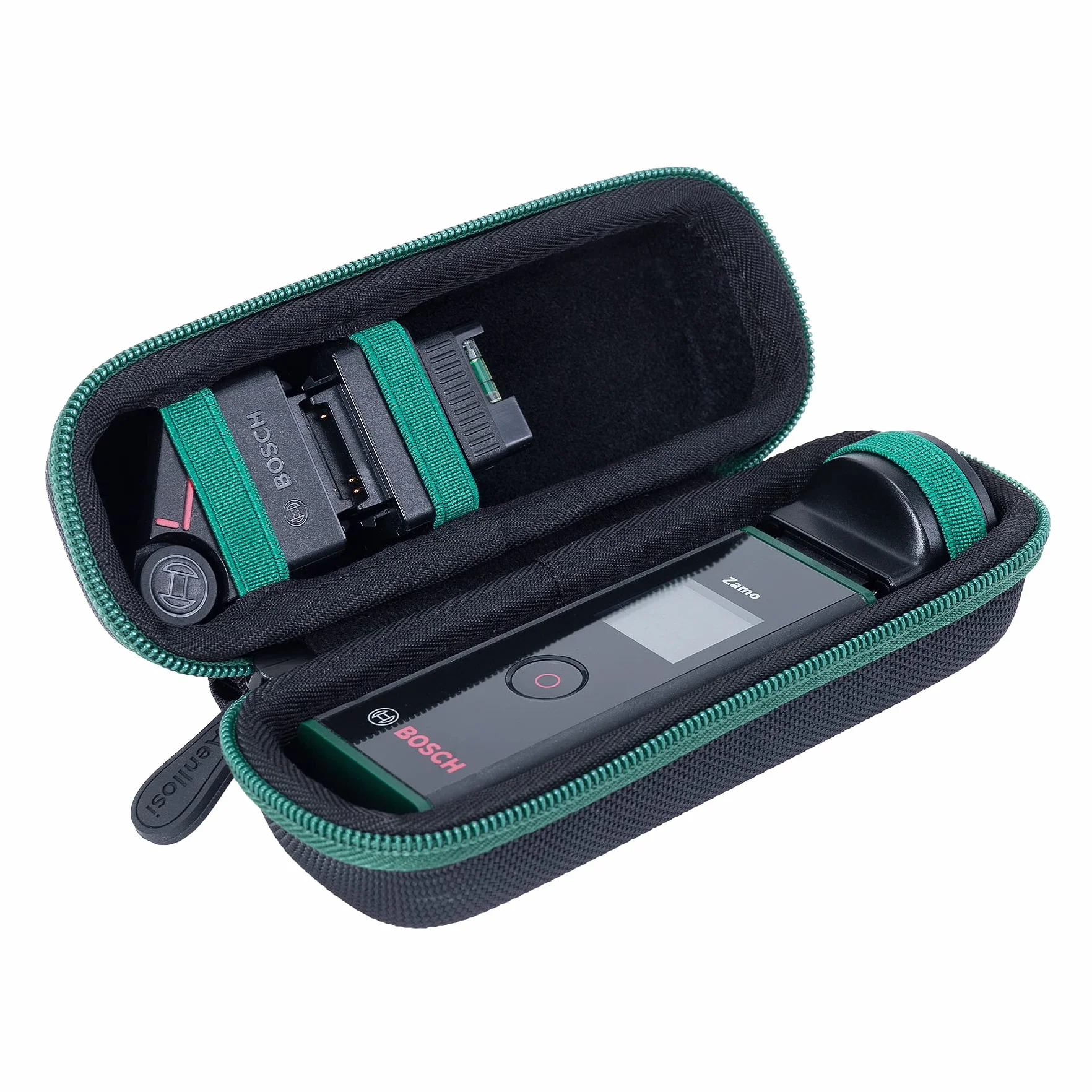 Aenllosi (tylko etui) twarde etui kompatybilne z dalmierzem laserowym Bosch Zamo 3, kieszeń z siatki może pomieścić adapter lasera liniowego Bosch