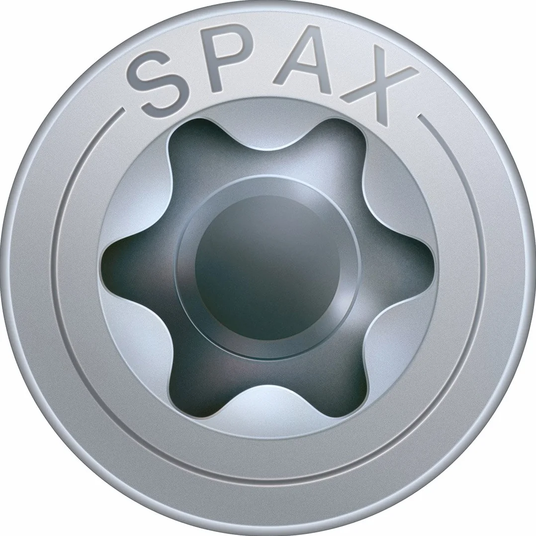 SPAX Wkręty do drewna, 8,0 x 160 mm, 50 sztuk, T-STAR plus, łeb stożkowy z rowkiem, pełny gwint, szpic CUT, WIROX A3J, 12010801605