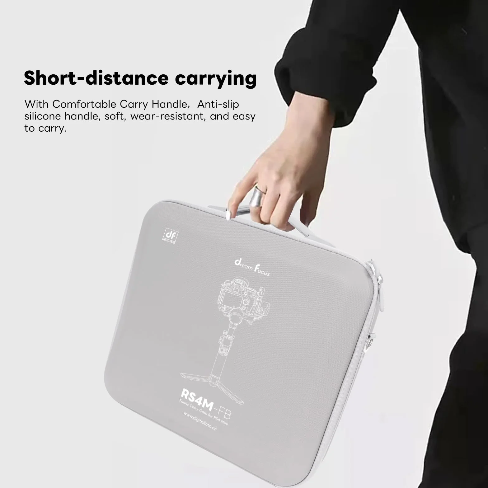 Lekka Etui Transportowa RS4 Mini Wodoodporna Twarda Torba Ochronna do DJI RS4 MINI Creator Combo, Szara