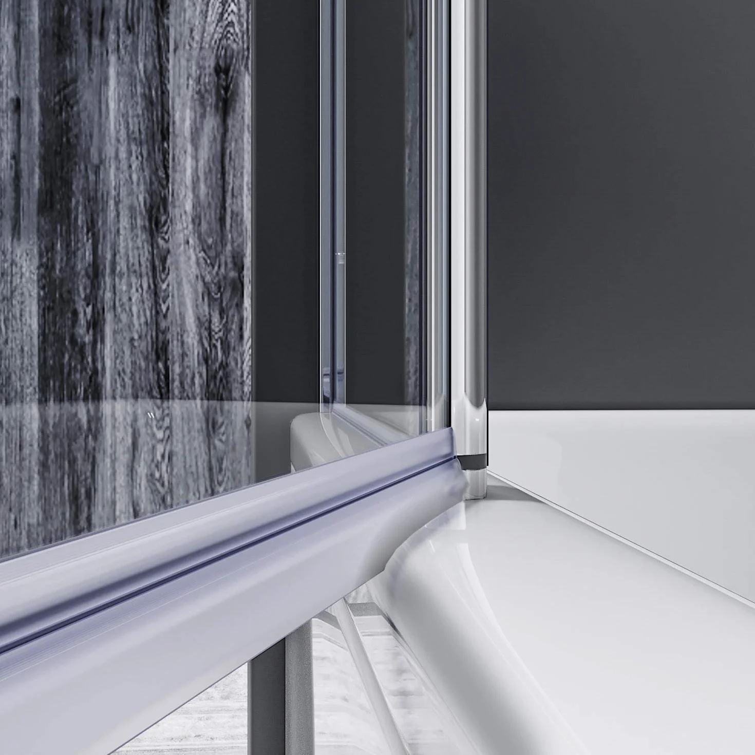 ELEGANT E Ściana wanna prysznicowa 120 x 140 cm, ze składanym urządzeniem o 180°, przezroczyste szkło 6 mm