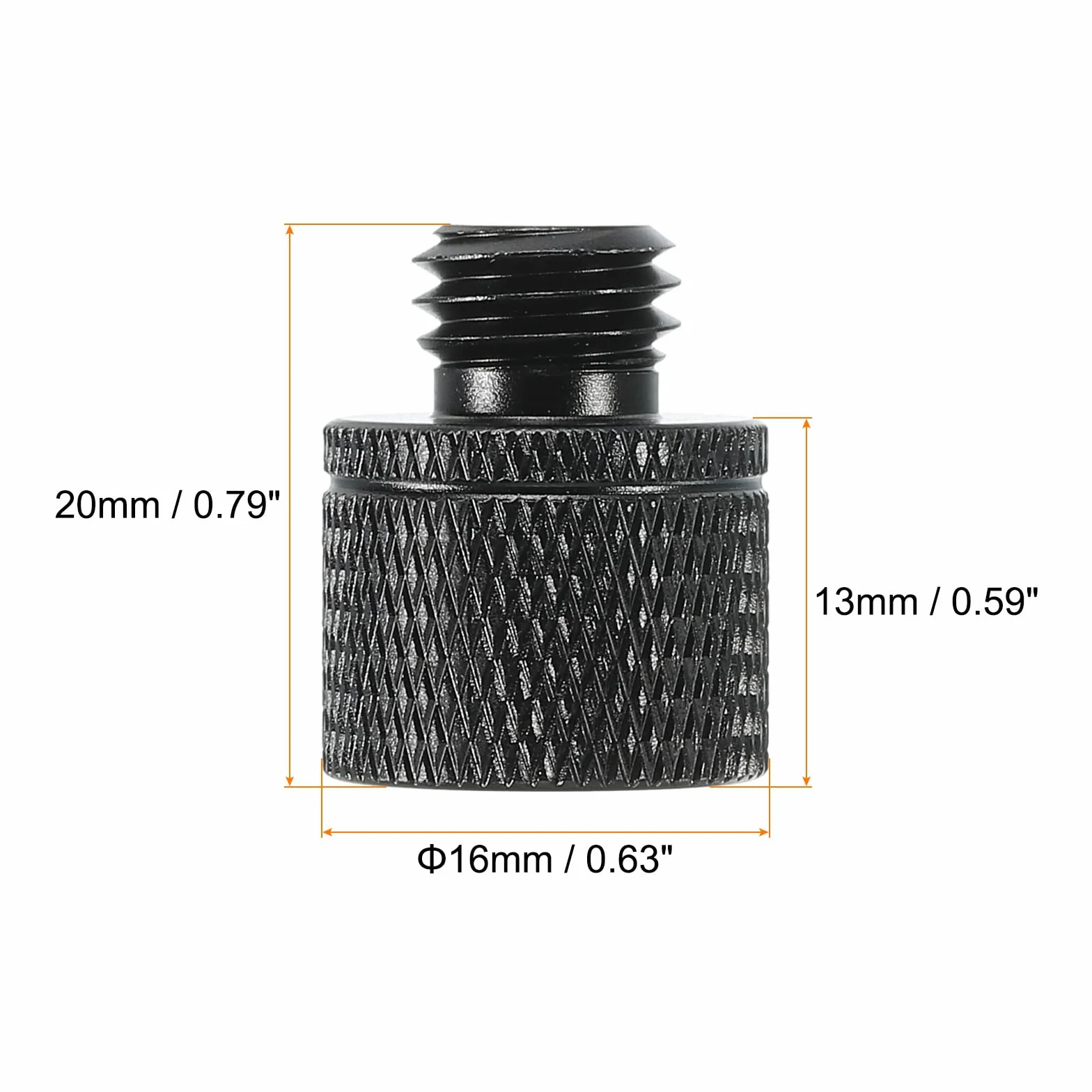 Adapter z mikrofonem do statywu 1/4 żeński do M10 męski gwintowany czarny