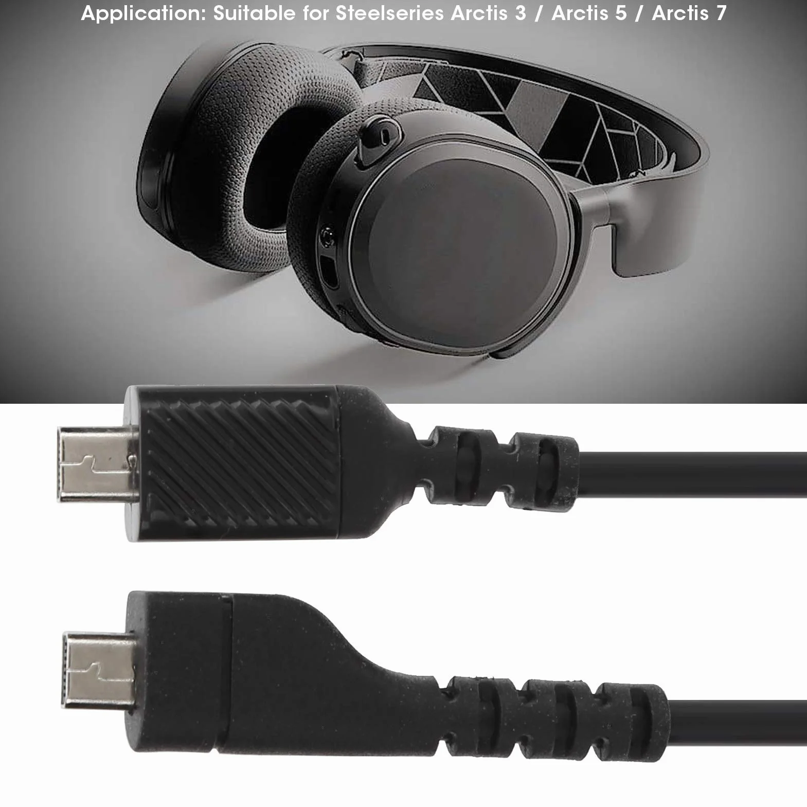 Przewód audio OFC 1,5 m zamienny do słuchawek