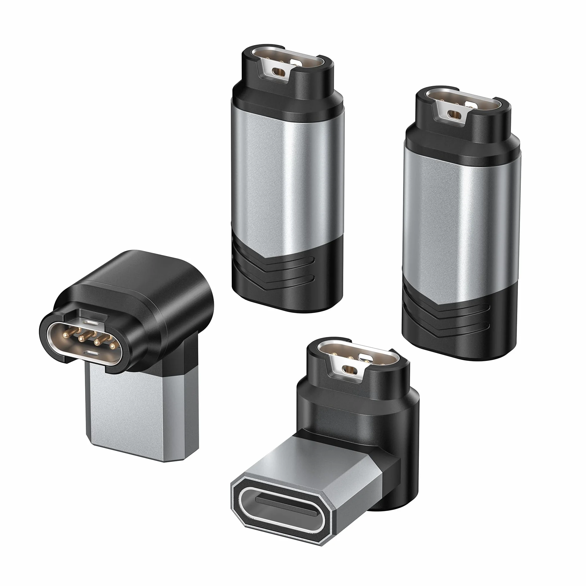 RUXELY Adapter USB C na Garmin 90 stopni, do zegarka Fenix 8 7S 7 6X Pro Solar, Venu 3, Epix Pro, Forerunner 45 265 945 965, Instinct 2x, Approach S62 S70