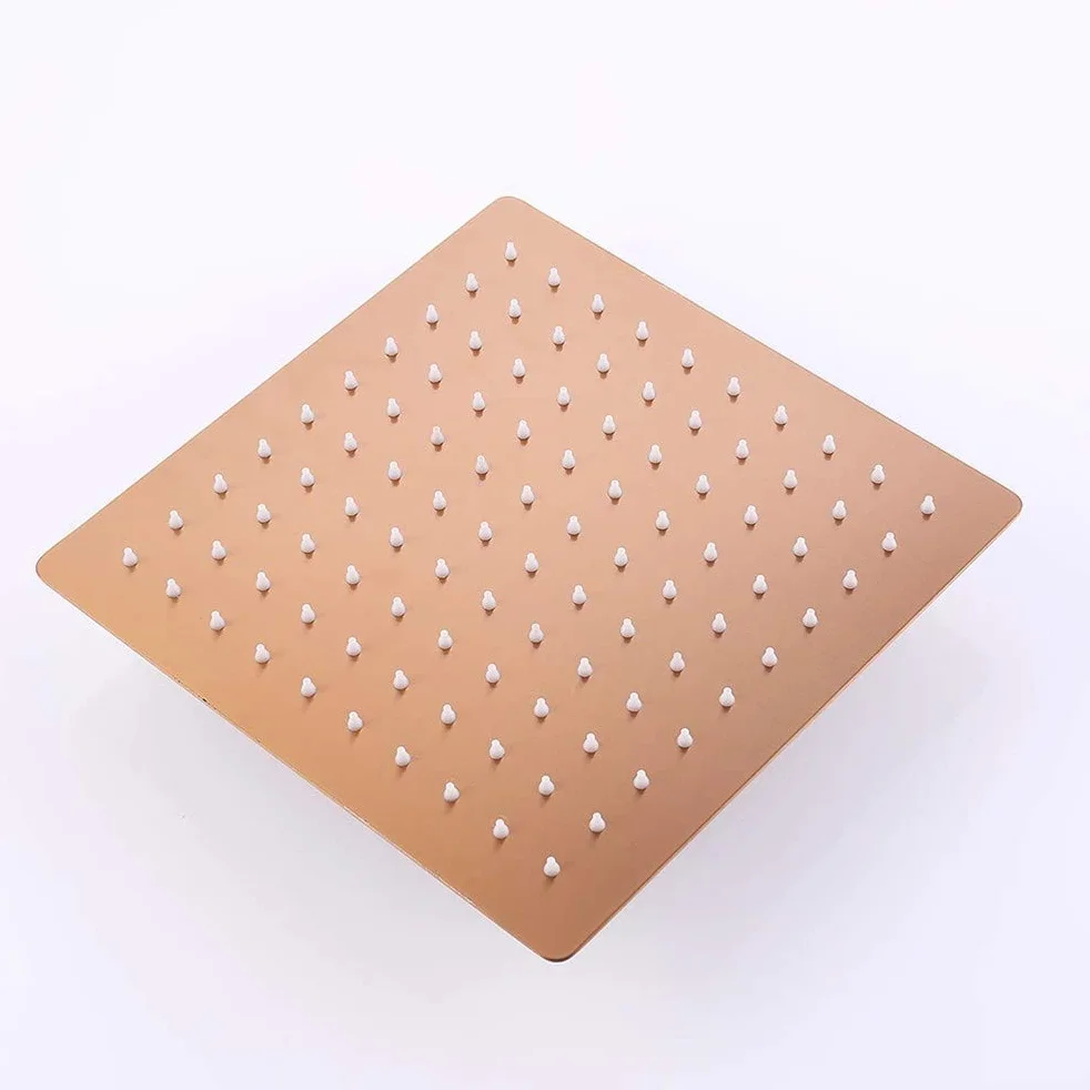 Wbudowana bateria prysznicowa z termostatem, bateria prysznicowa w kolorze różowego złota, system miksera, 20-25 cm, deszcz, bateria umywalkowa, zestaw ciepłej i zimnej wody z Sh
