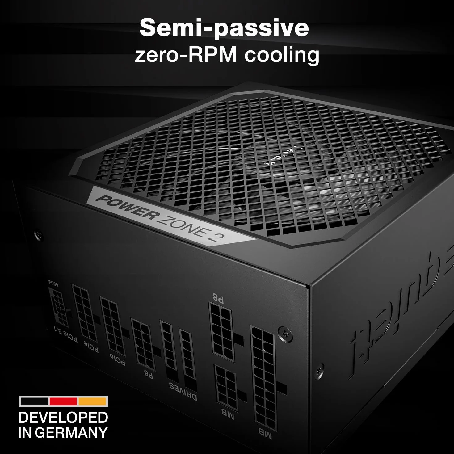 be quiet! Power Zone 2 zasilacz sieciowy 1000 W 80 Plus Platinum Cybenetics Platinum chłodzenie półpasywne Pure Wings 3 wentylator 140 mm PCIe 5.1 ATX