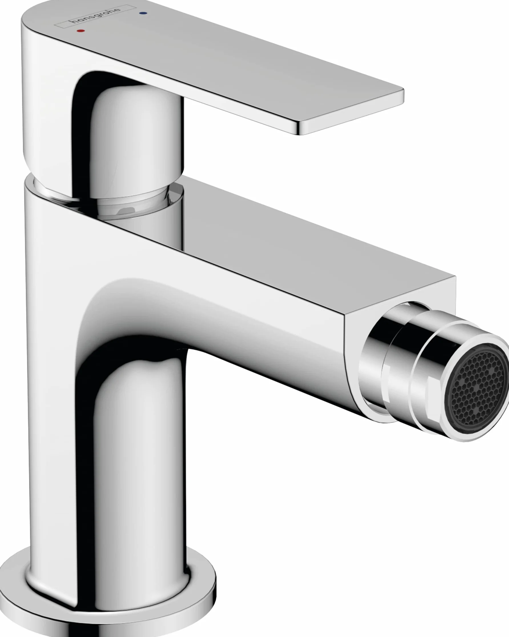 hansgrohe Jednouchwytowa bateria bidetowa Rebris E, bateria bidetowa z dyszlem, oszczędność wody, chrom