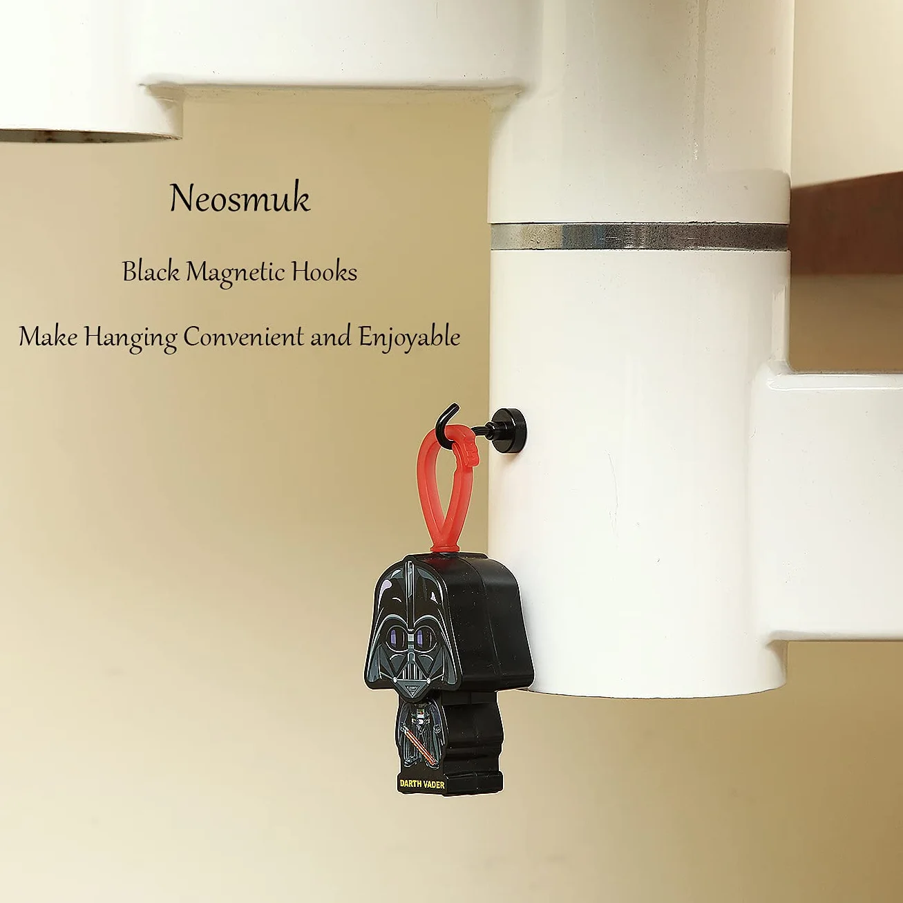Neosmuk Czarne haczyki magnetyczne, 10kg ekstra mocne haczyki magnetyczne do kempingu, warsztatu, szafki, wieszaki na ubrania z magnesem neodymowym do użytku zewnętrznego i akcesoria na rejs