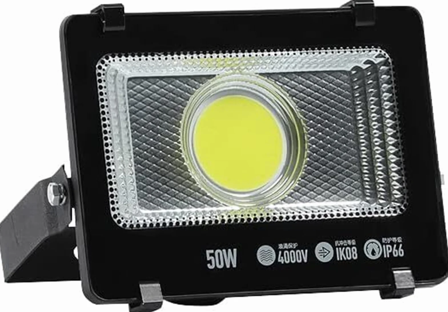 lampy solarne do użytku na zewnątrz, Reflektor LED na zewnątrz, bardzo jasny, światła bezpieczeństwa, regulowane światło punktowe 180°, pozytywne białe zewnętrzne robocze(50W)