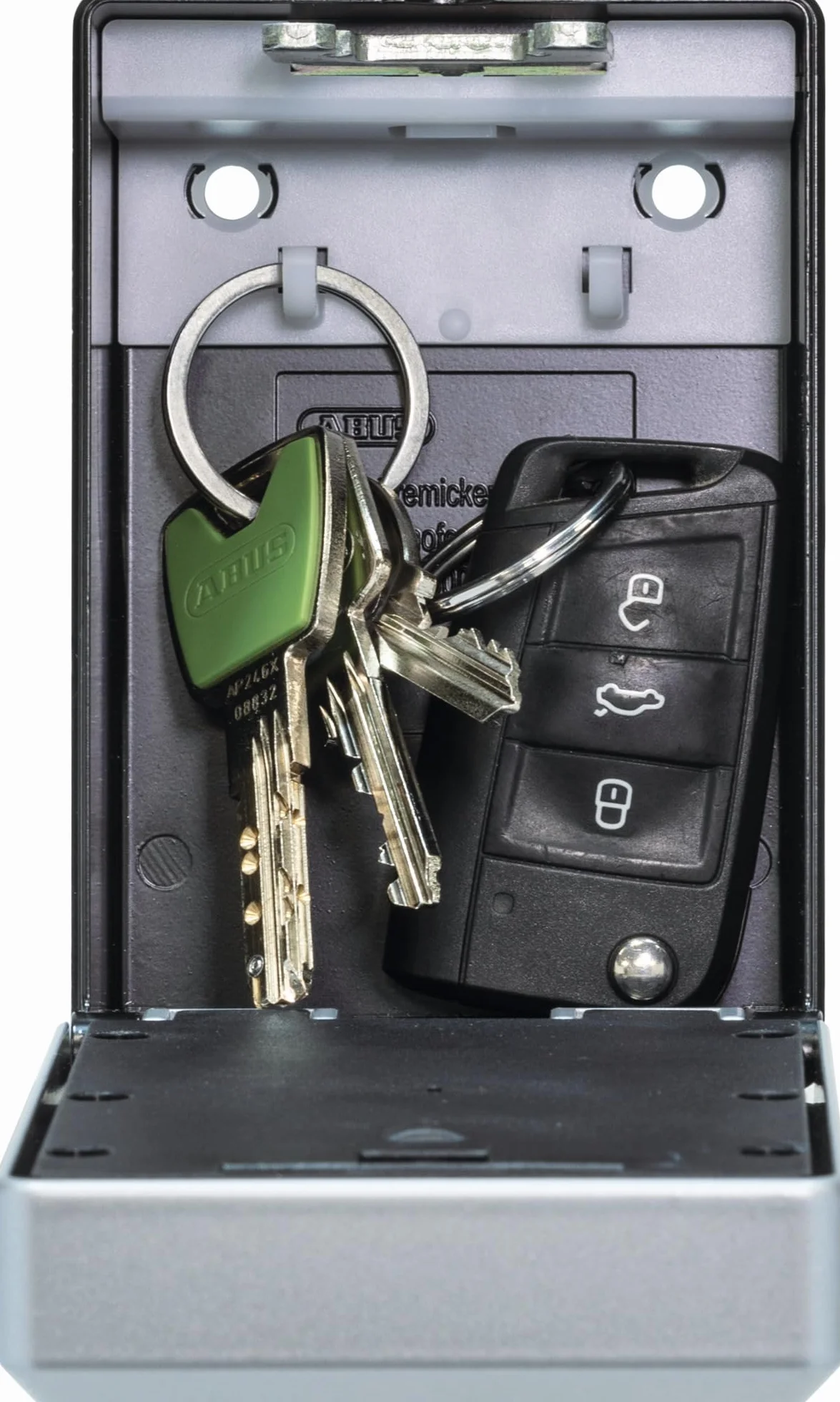 ABUS 63824 Sejf na klucze Smart KeyGarage – obs?uga za pomoc? aplikacji na smartfon lub kodu numerycznego, Bluetooth na 20 kluczy – do monta?u na ?cianie, czarny