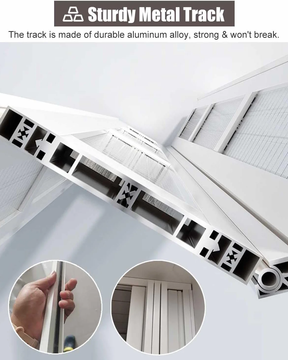 Concertina składane drzwi przesuwne, montaż bez wiercenia, z taśmą klejącą, nowoczesny design do wewnętrznego wejścia lub szafy