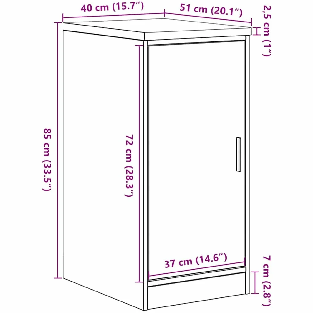 Szafa do przechowywania garażowa, betonowa, szara, lite drewno sosnowe, 40 x 51 x 85 cm, z 2 półkami, blat drewniany, stabilna szafka warsztatowa do warsztatu, magazynu, biura, warsztatu