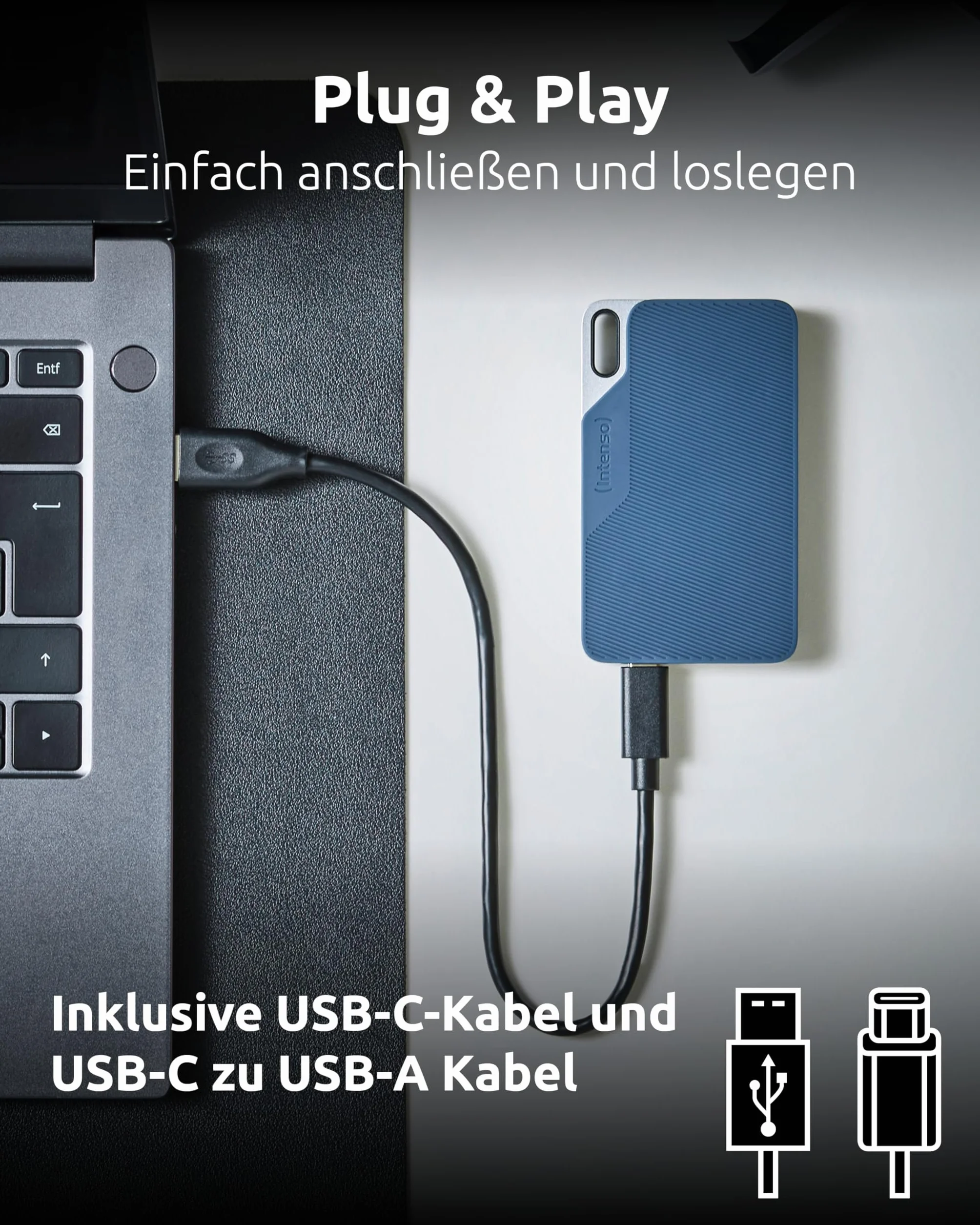 Intenso TX100 Zewnętrzny dysk SSD 250 GB USB 3.2 500 MB/s