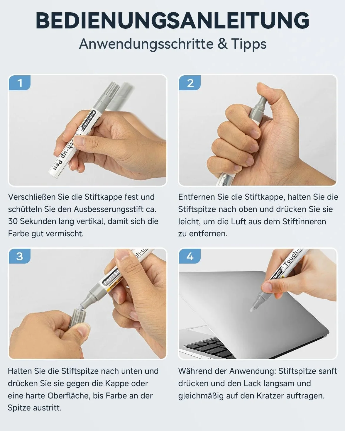 Sztyft do usuwania zarysowań MacBook Air Pro M1 M2 M3 aluminium naprawa lakieru