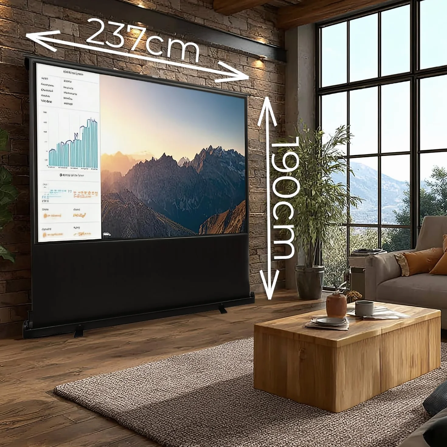 Maclean MC-964 Przenośny ekran projekcyjny 100" 16:9 matowa biel