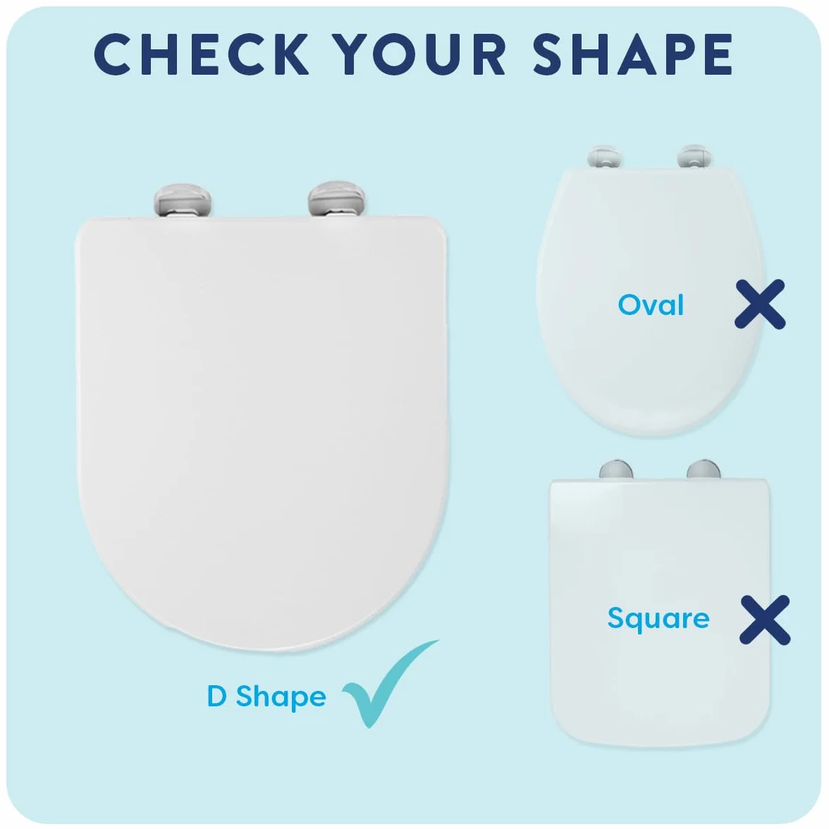Croydex Flexi-Fix Garda D-Shape Always Fits Never Slips Slow Close Antybakteryjna deska sedesowa, drewno, biała, 42 x 37,2 x 6 cm
