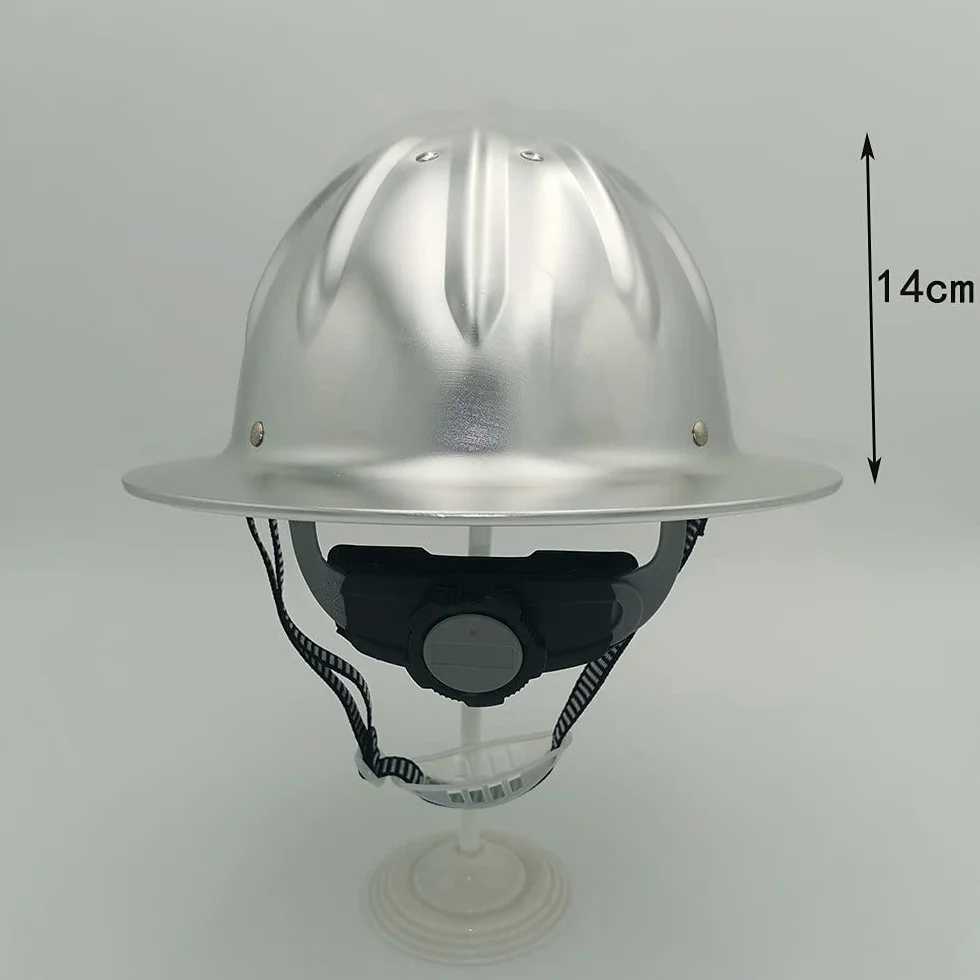 Kask ochronny, aluminiowy kask roboczy, regulowany kask ochronny z wentylacją i sterowaniem przesuwnym, dla pracowników budowlanych