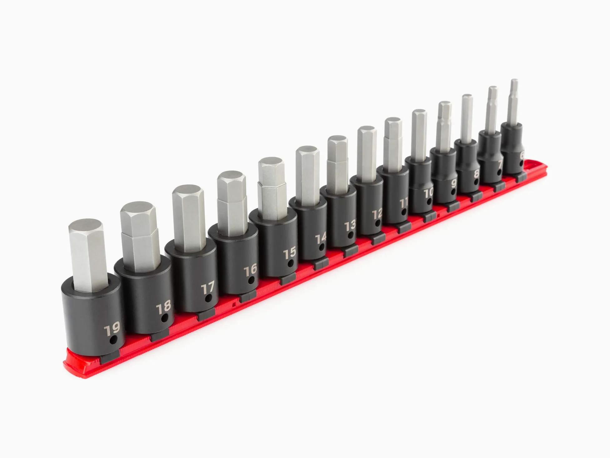 TEKTON 1/2 cala Drive Hex Impact Bit Socket Set, 14-częściowy (6-19 mm) | SIB92101