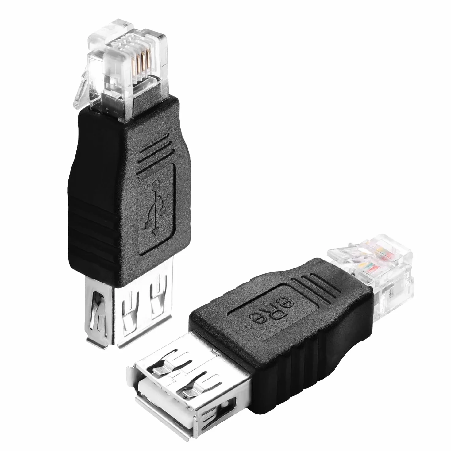 QIANRENON RJ11 konwerter linii telefonicznej 6P4C męski na USB A żeński