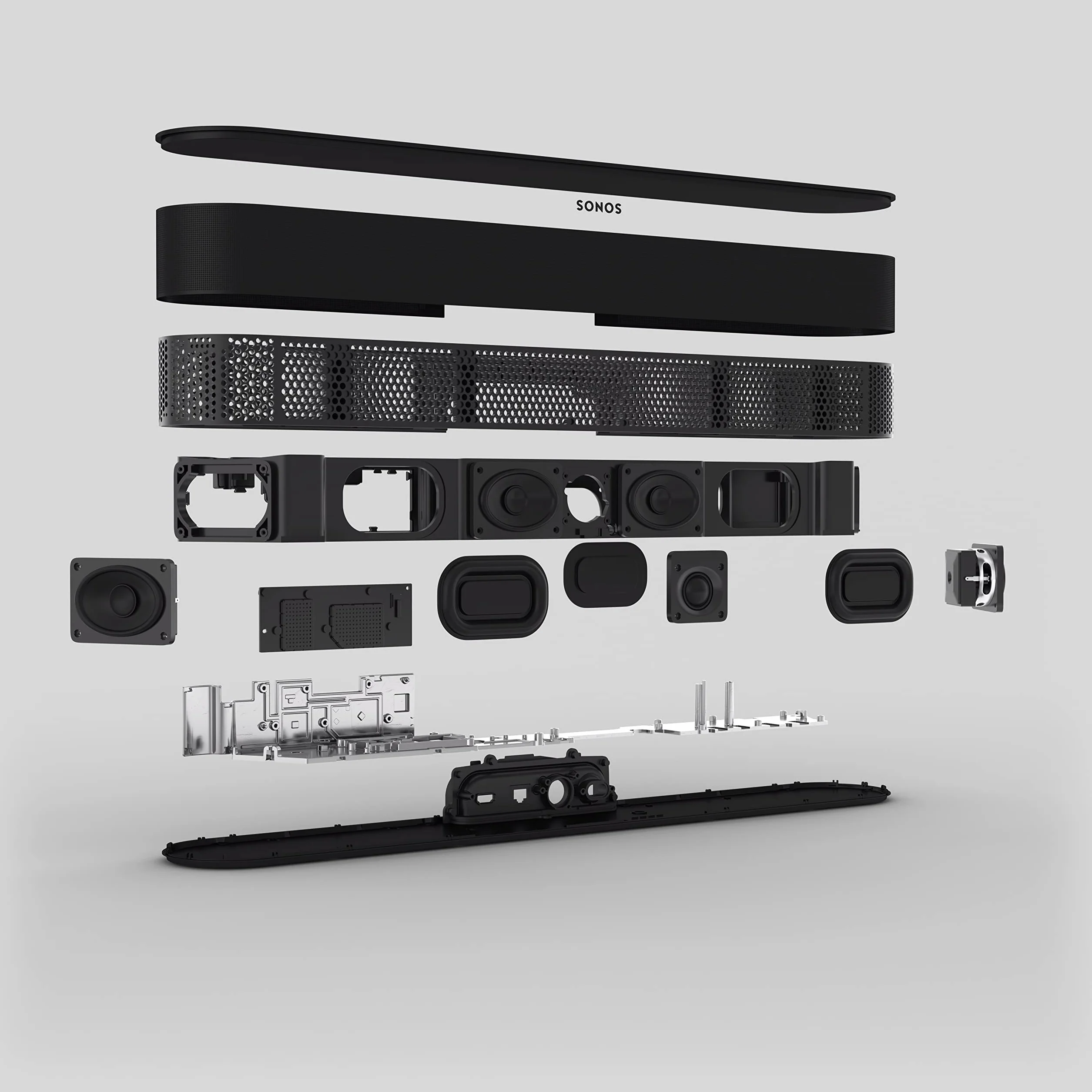 Sonos Kompaktowy soundbar Beam (Gen 2) z Dolby Atmos i sterowaniem głosowym — Czarny