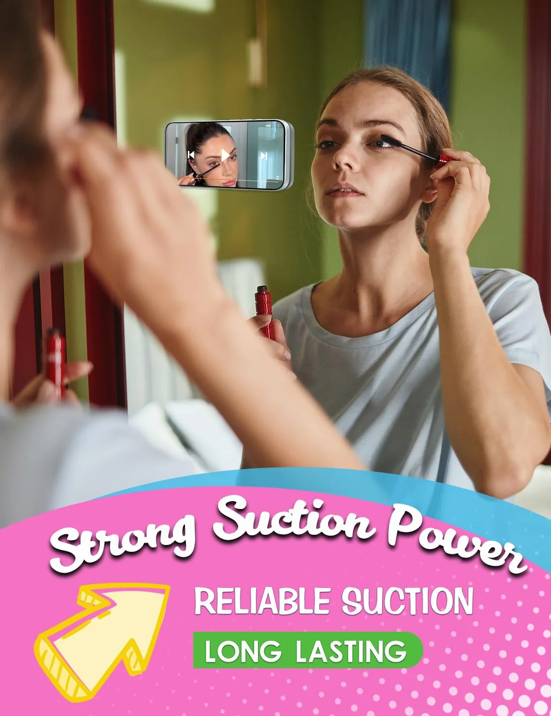 MagSuction Silikonowy Uchwyt Na Telefon Z Przyssawką MagSafe, Antypoślizgowy, Bez Użycia Rąk, Kompatybilny Z iPhonem, Idealny Do Filmów i Selfie TikTok