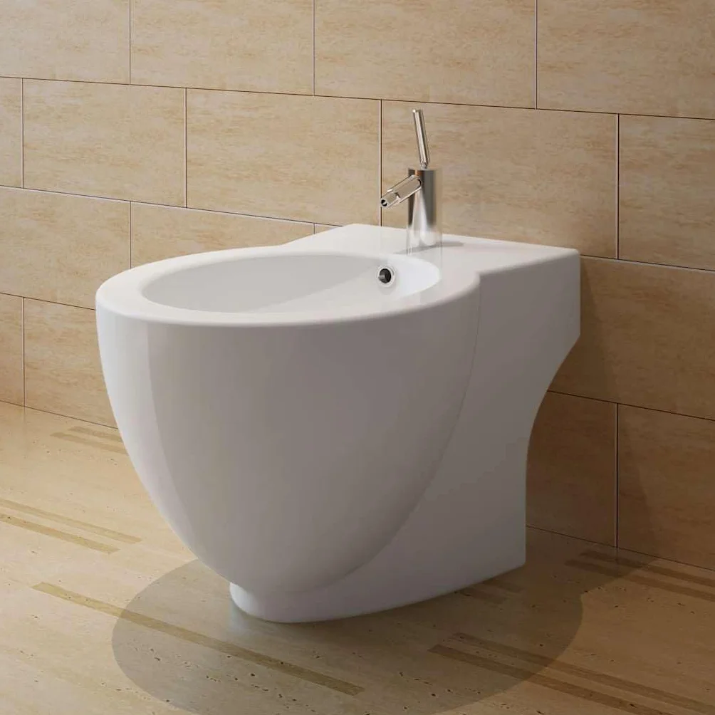 Zestaw toalet i bidetów, kolor biały, ceramiczny z funkcją cichego domykania, podwójna płukanka, 3 lub 6 l, 39 x 66 x 84 cm, bidet 58 x 40 x 40 cm, montaż łazienki dla gości sanitarnych