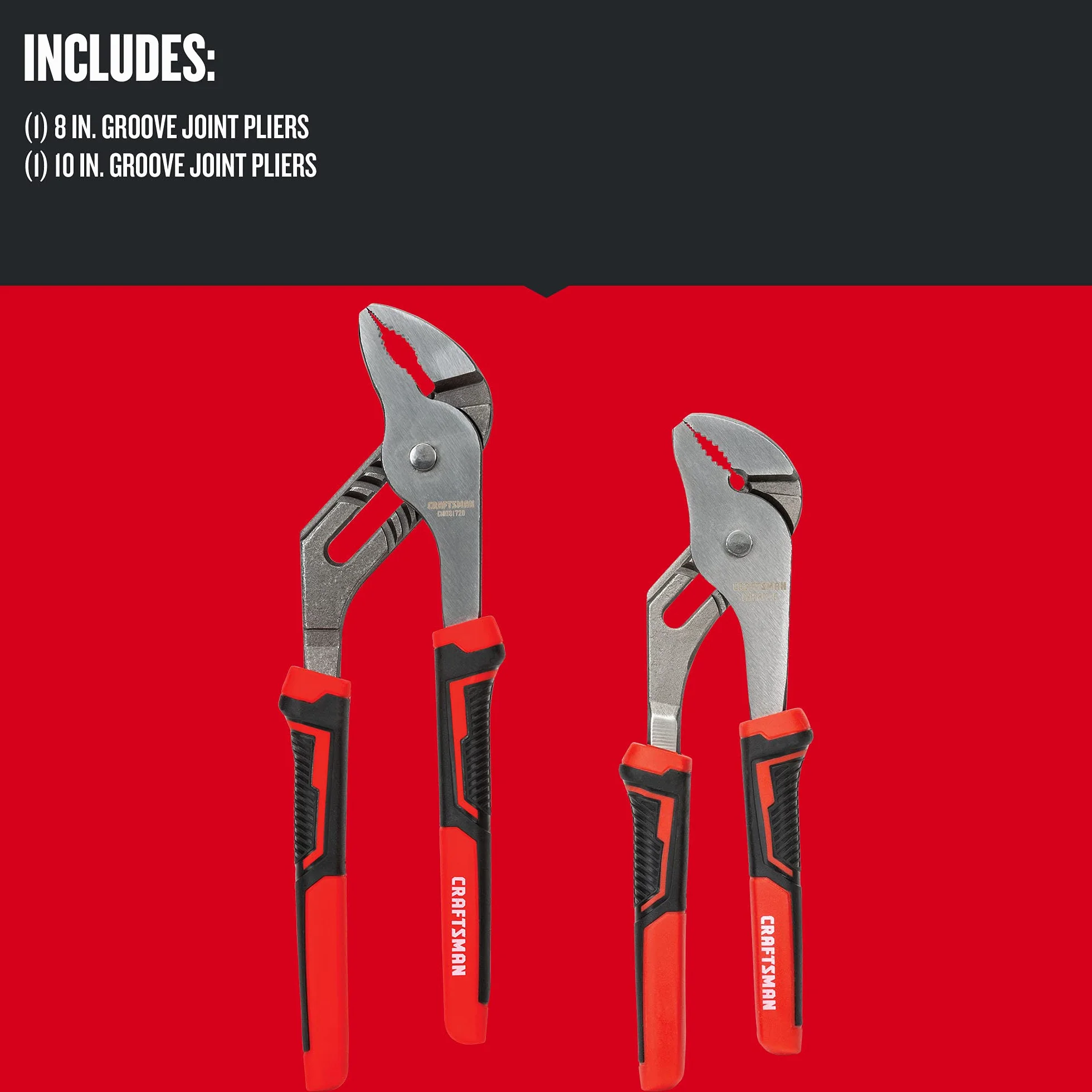 CRAFTSMAN Pliers, 8 & 10 cali, 2-częściowy zestaw końcówek (CMHT82547)