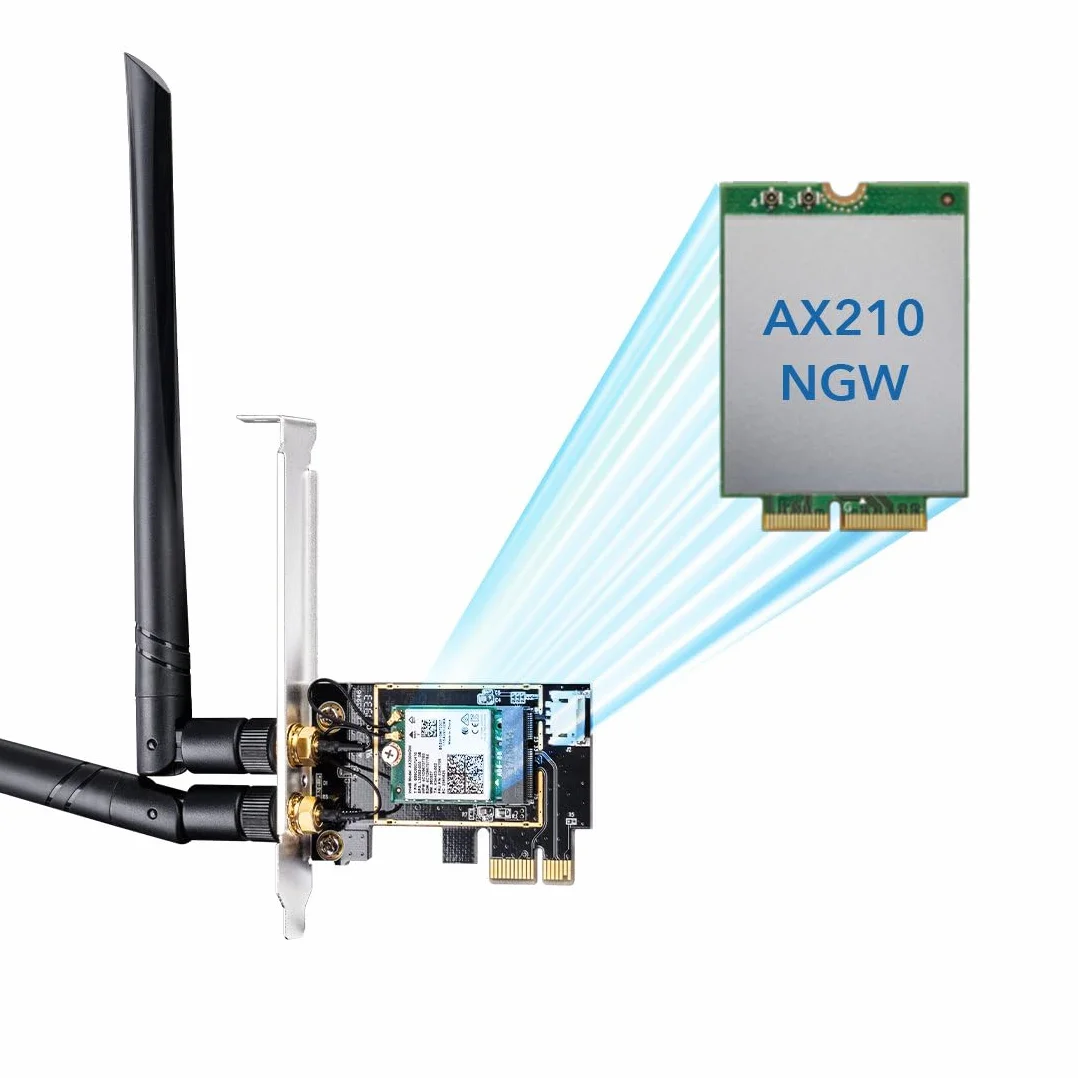 Cudy WE3000 AX 3000 Mbps bezprzewodowa karta WiFi 6 PCIe Bluetooth 5.0 802.11ax czarny