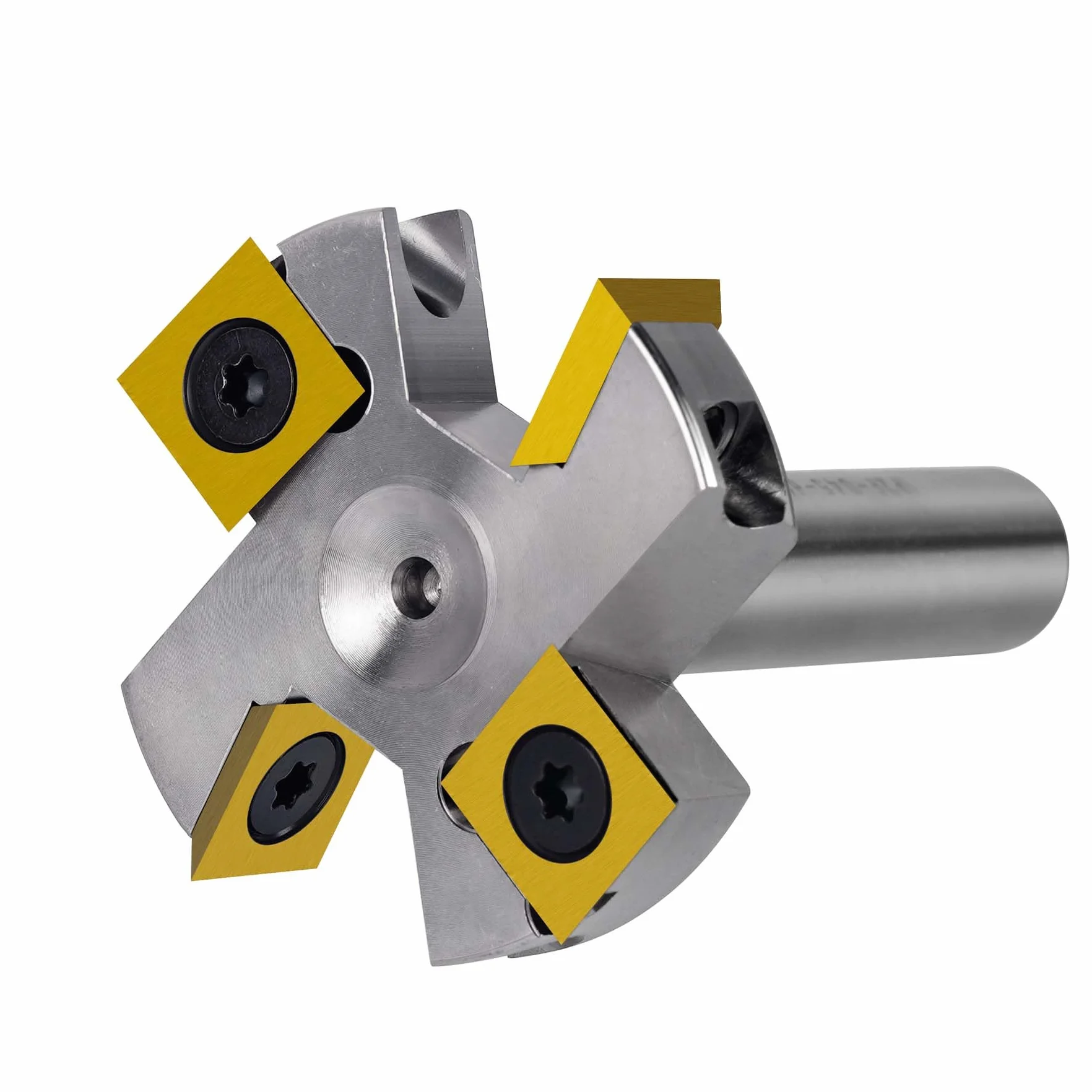 SpeTool Niklowany frez czołowy 12 mm trzpień 45 mm średnica cięcia frez czołowy do frezarki górnowrzecionowej z powłoką ATS płytki dwustronne 2 + 2 flety CNC frez do drewna, frez do spłaszczania