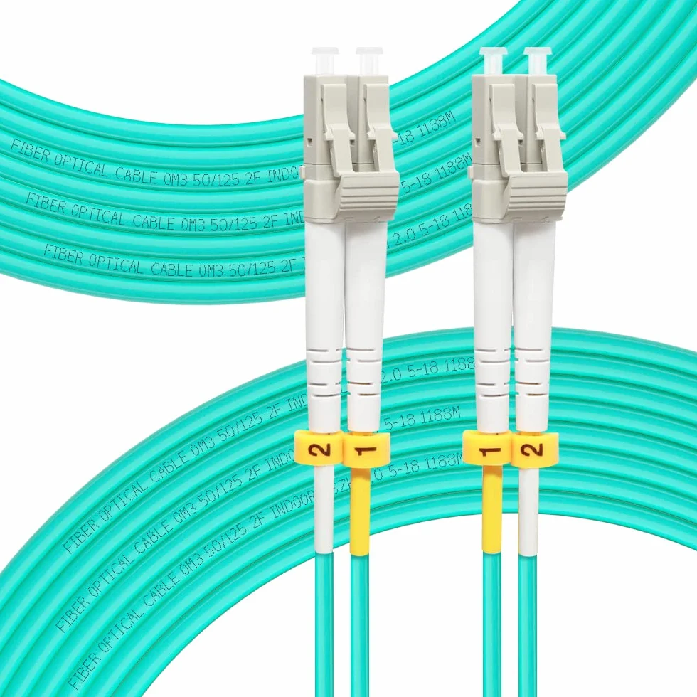 30M OM3 LC do LC światłowodowy kabel krosowy | opcje długości: 0,5 m ~ 100 m, 10 GB Duplex LC-LC 50/125 um multimode LWL kabel LSZH 30 metrów