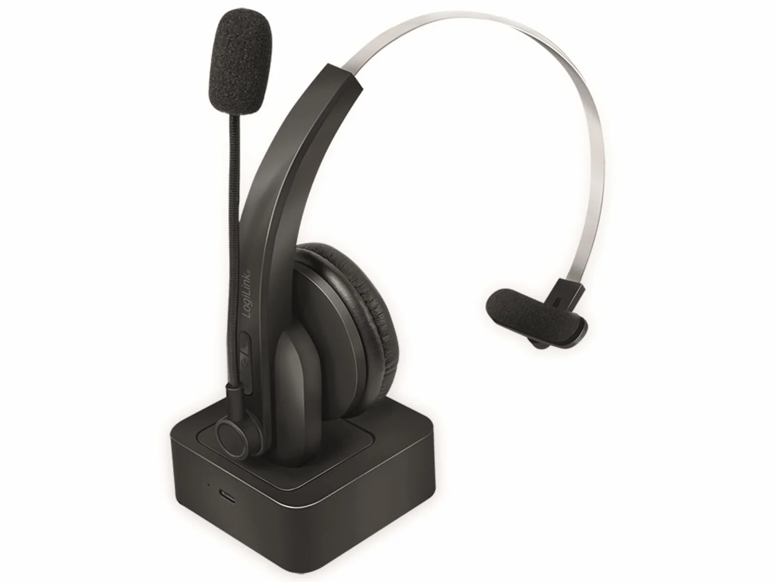 LogiLink Bluetooth Headset, Mono, with charging stand BT0059