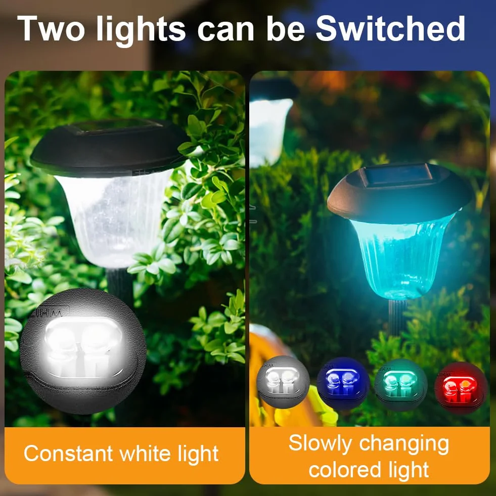 Zestaw 2 wymiennych lamp solarnych LED – panel słoneczny 4 x 7 cm z ciepłym białym światłem do lamp ogrodowych, lampionów, szklanek, balkonów – odporny na warunki atmosferyczne moduł zastępczy