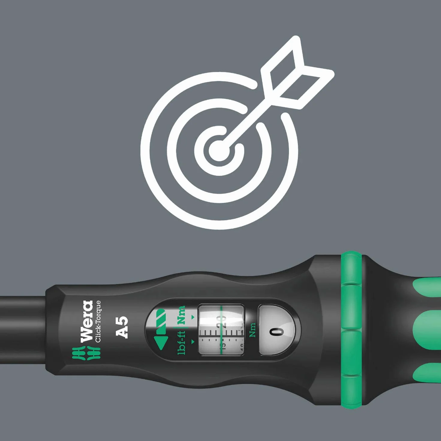 Wera Click-Torque A 5 Klucz, Czarny/Zielony, 1/4"