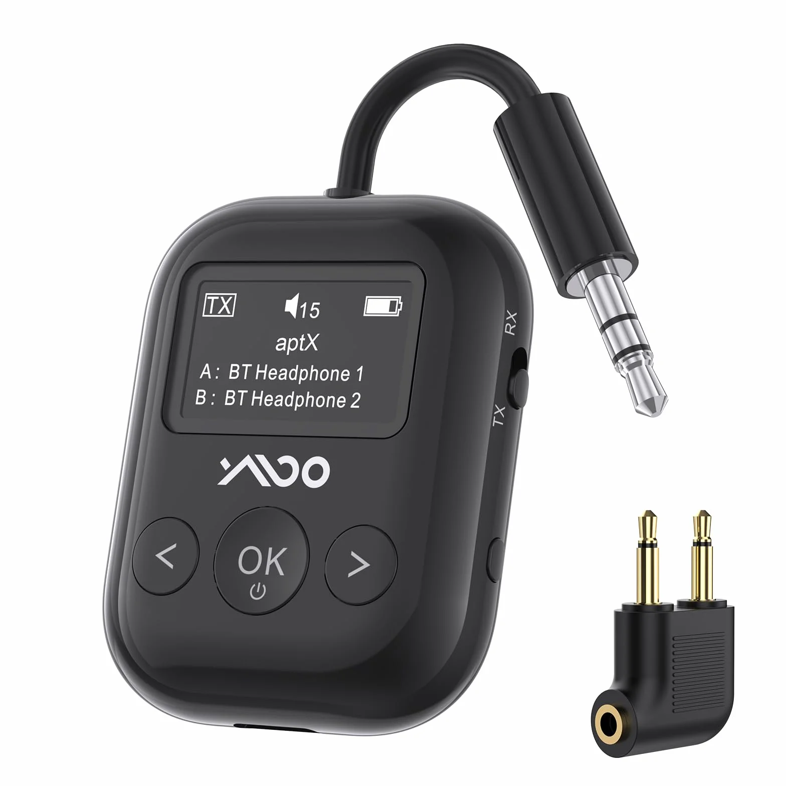 YMOO SafeFly Min+ nadajnik Bluetooth Czarny odbiornik Bluetooth Adapter do samolotu