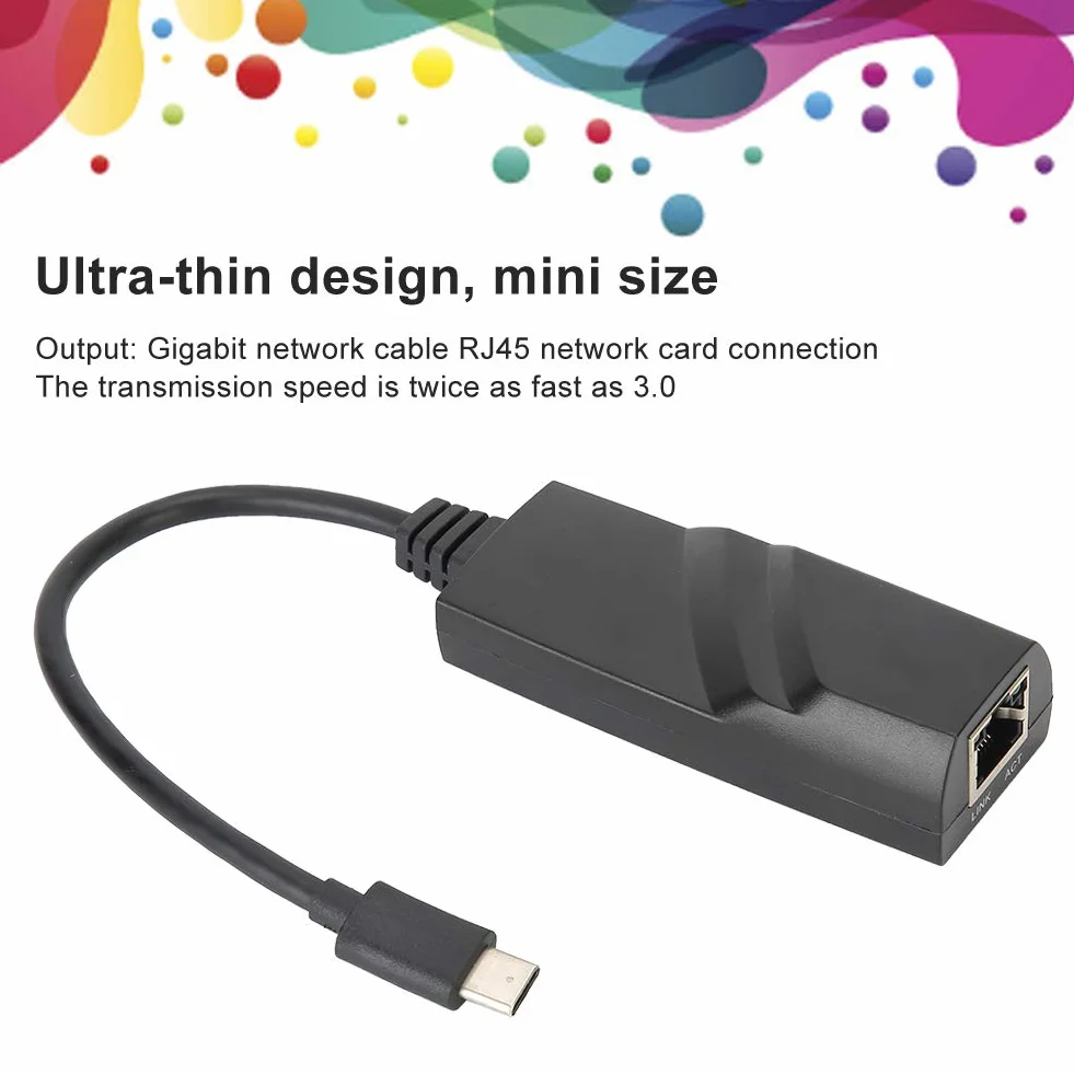 Gigabit Ethernet adapter USB 3.0 na RJ45 typ C ultracienki do laptopów tabletów komputerów