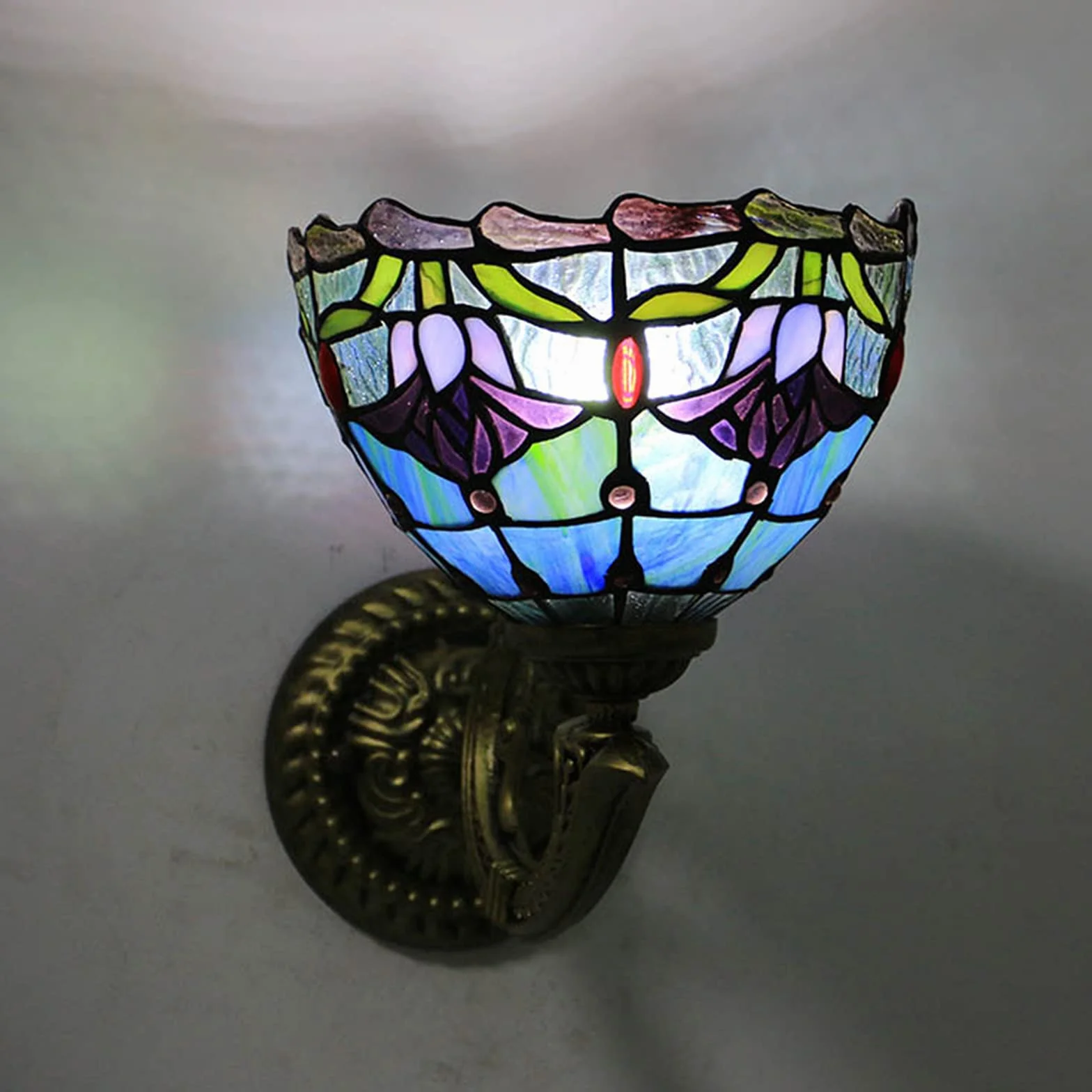 Lampa Ścienna Tiffany 7,8 Cala Tulipanna Lampa Ścienna E26/E27 Podstawowa Lampka Ścienna Oprawa Oświetlenia Do Sypialni, Łazienki, Korytarza Oświetlenia Wewnętrznego