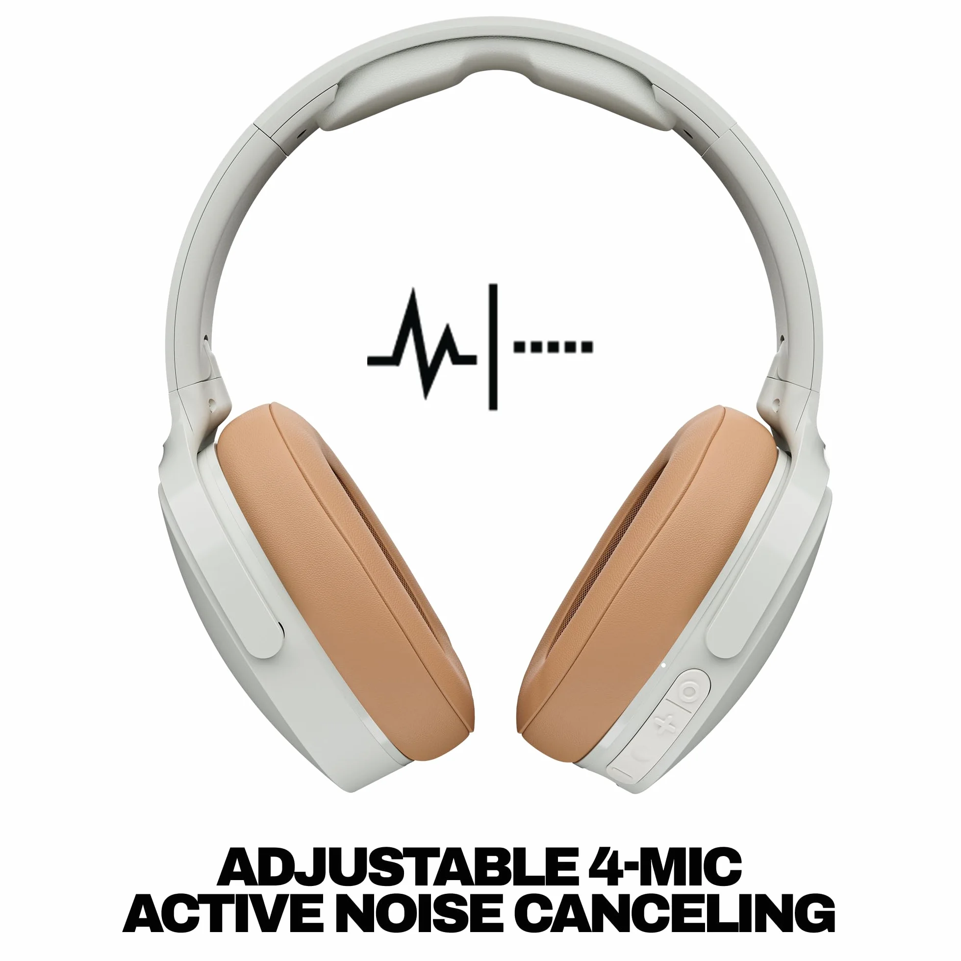 Skullcandy Hesh ANC Bezprzewodowe Słuchawki Nauszne z Aktywną Redukcją Szumów, 22 h, Biały