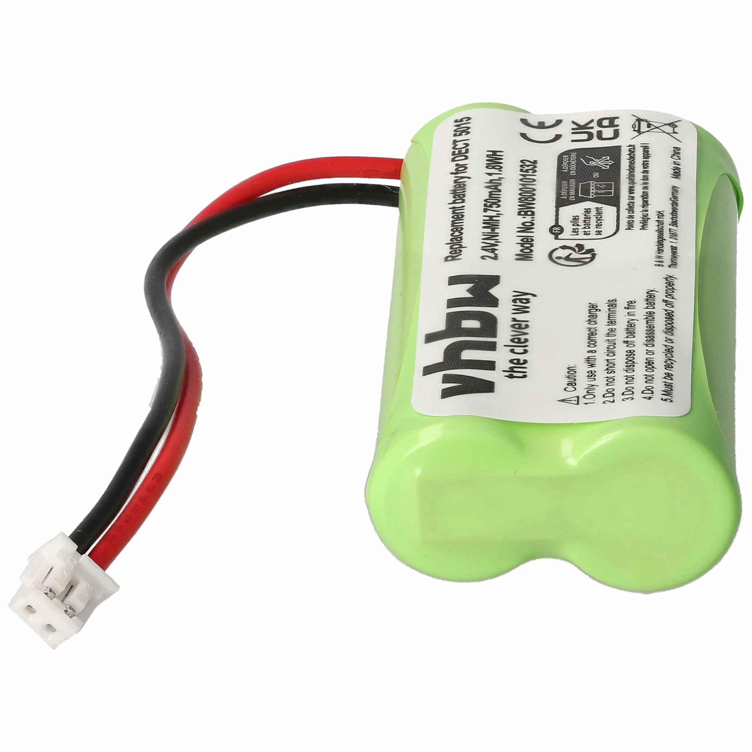 Bateria NI-MH 750 mAh 2,4 V kompatybilna z AUDIOLINE DECT 5015