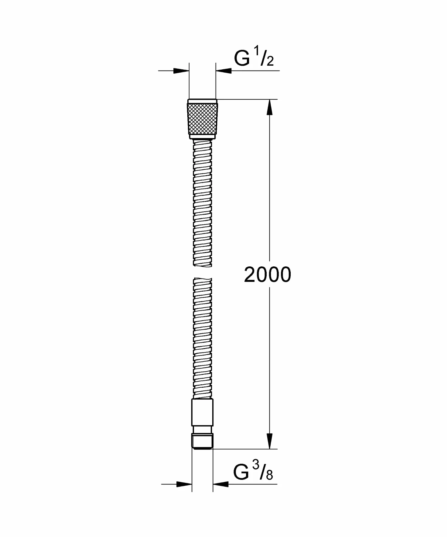 Grohe metall shower hose 2000mm