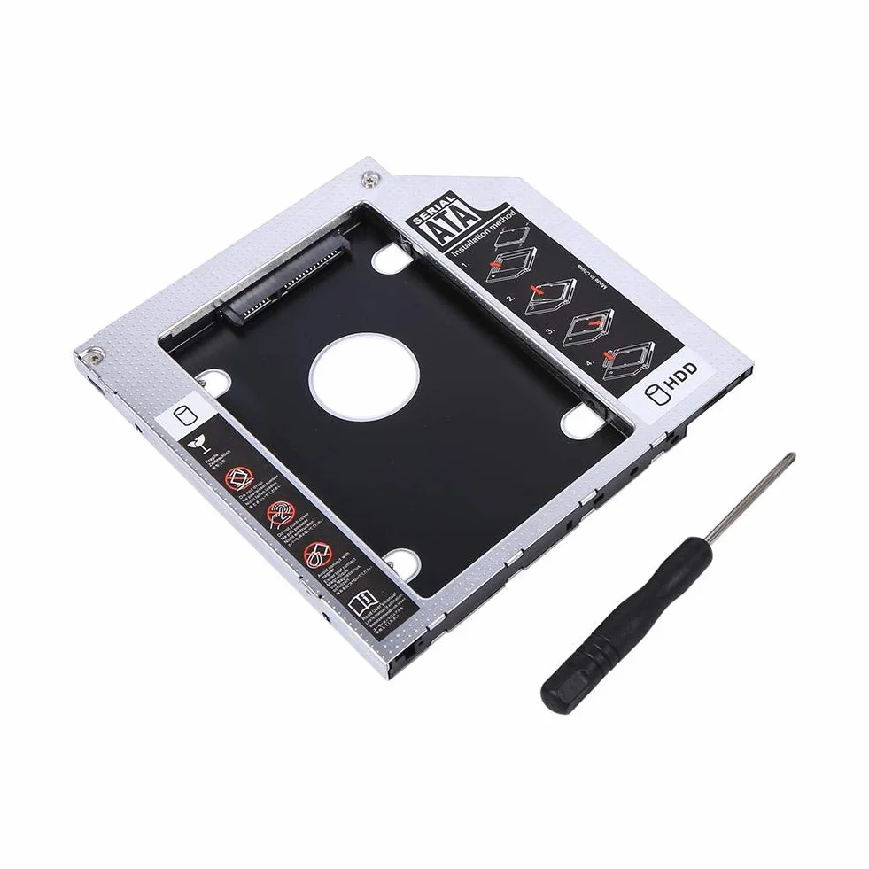 Cuifati 9,5 mm SATA SSD HDD dysk twardy taca uniwersalna adapter Bay optyczny do laptopa
