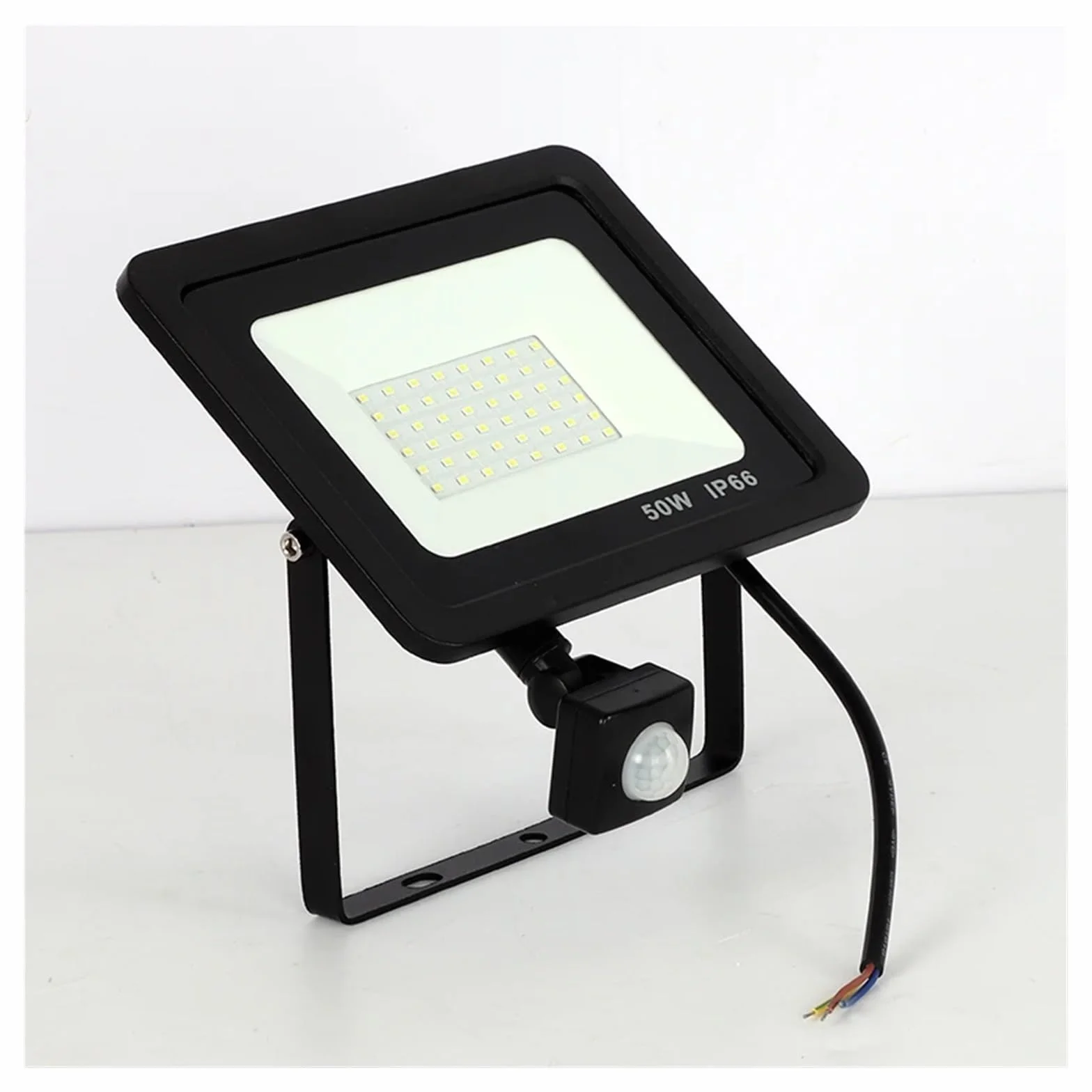 10W 20W 30W 50W 100W indukcyjne światło halogenowe Led z regulowanym czujnikiem PIR 110V 220V reflektor plac uliczny oświetlenie zewnętrzne Lucky (Size : 220V - Yellow, Material : 10W)