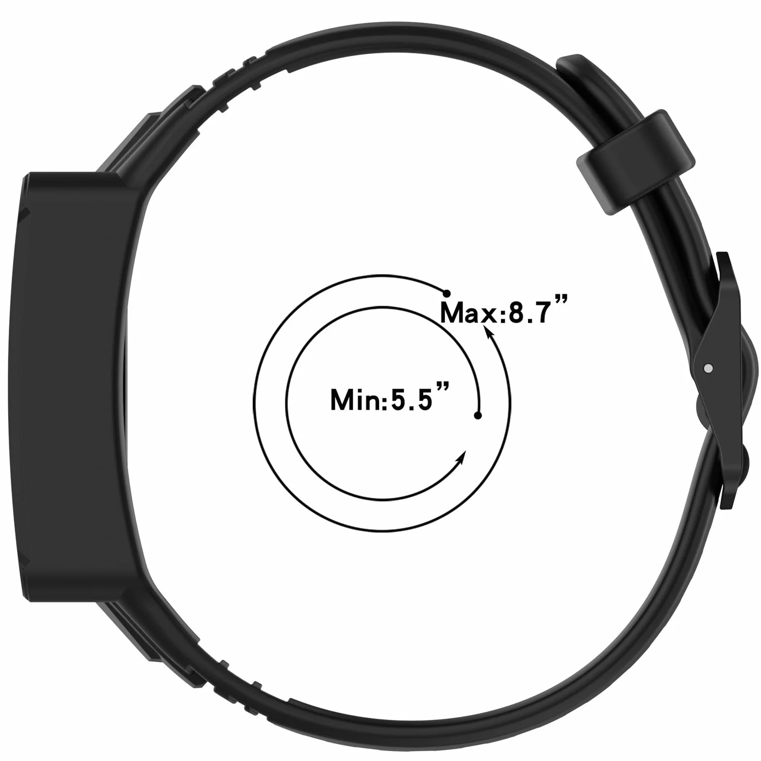 Disscool Zapasowe regulowane paski na nadgarstek kompatybilne z WHOOP 5.0 LIFE MG/5.0 PEAK miękki silikonowy pasek integracyjny na nadgarstek z szybkim zapięciem, dla mężczyzn i kobiet (czarny)