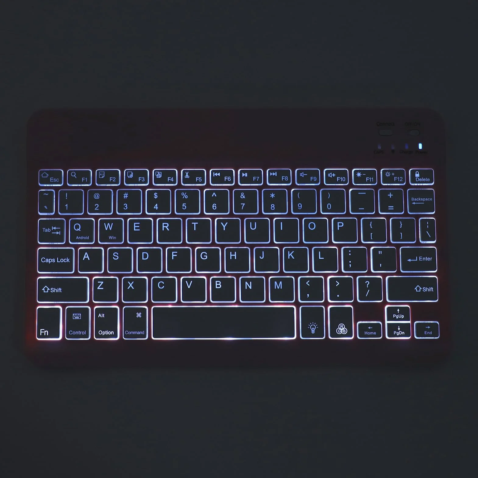 Cuifati Etui z klawiaturą do Tabletu A16 11. Generacji 11 Cali, Podświetlana 7-kolorowa, Odłączana Bezprzewodowa, Pokrowiec Ochronny (PINK)