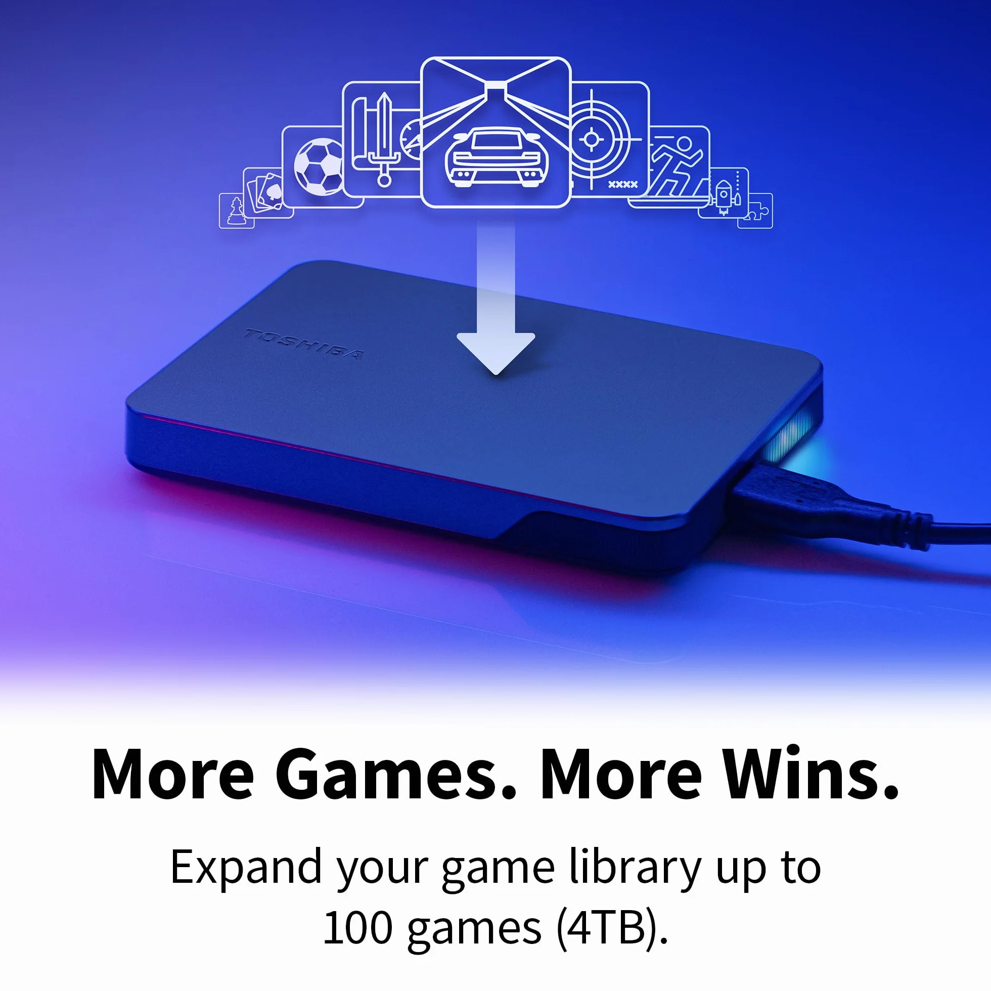 Toshiba CANVIO GAMING 2TB zewnętrzny dysk twardy 2.5 USB 3.2 Gen 1 czarny