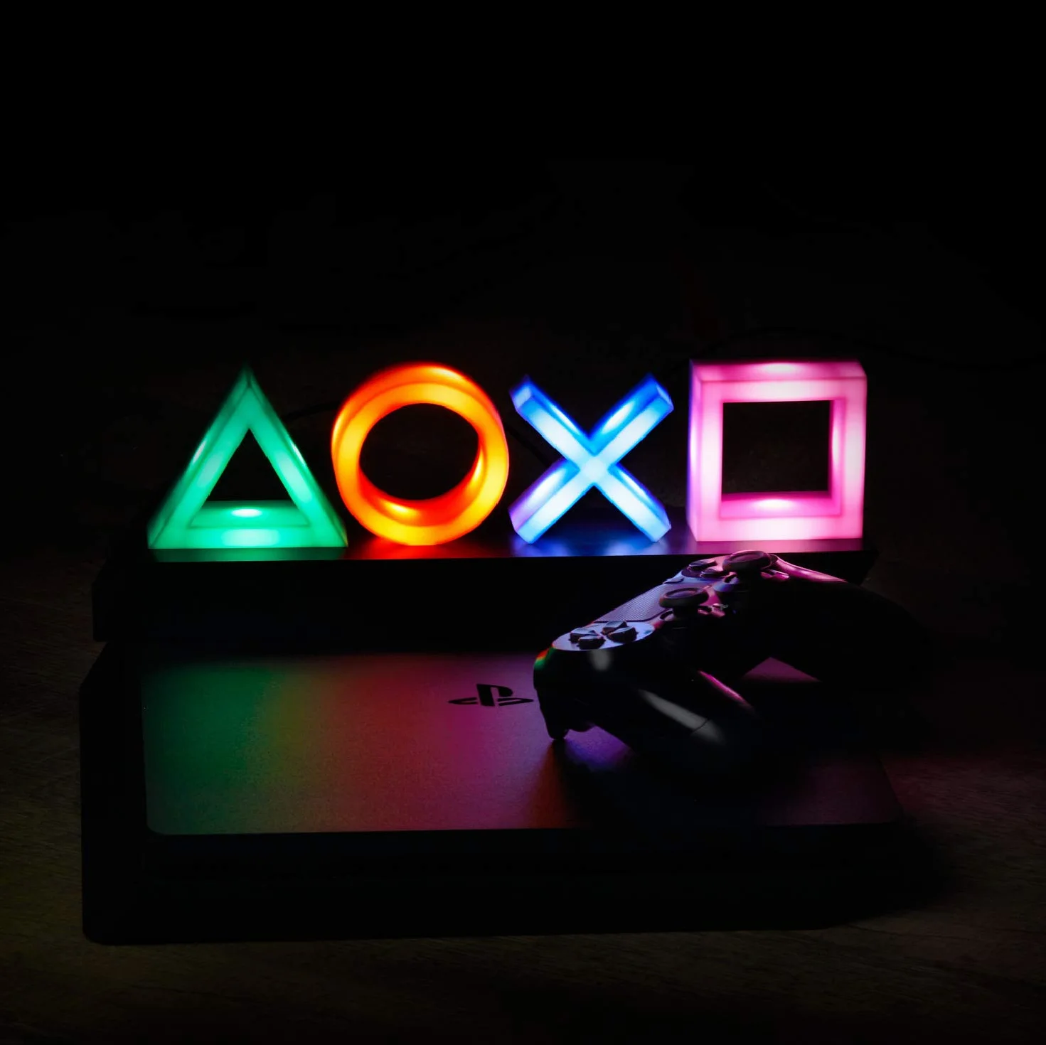 Paladone Playstation Icons Lampa Dekoracyjna, Wielokolorowy, 31 x 7 x 11 cm