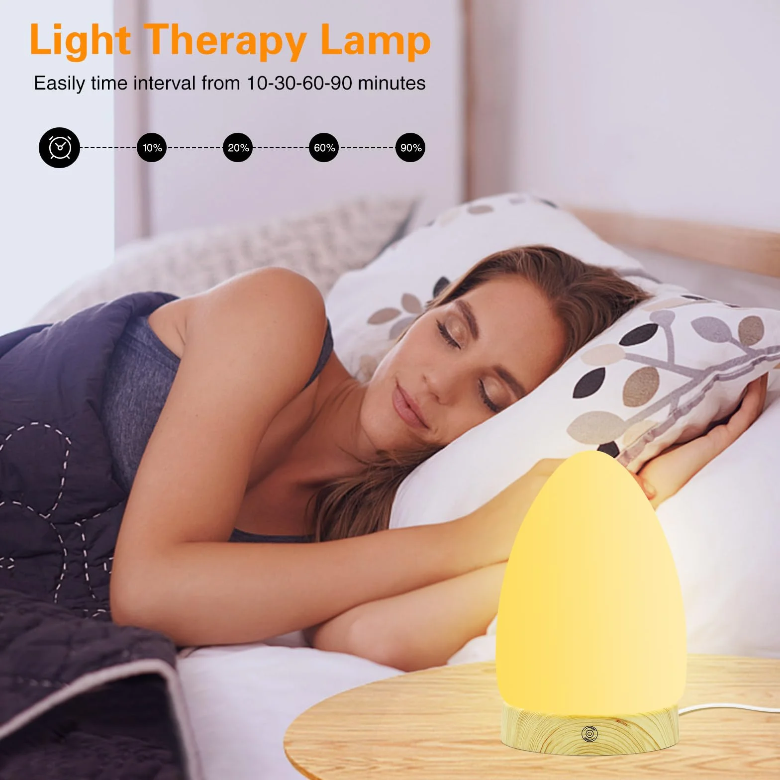 Hopihe Lampa do terapii światłem dziennym 10000 luksów bez promieniowania UV z dotykiem i pilotem zdalnego sterowania, funkcja pamięci, 4 regulowane poziomy jasności, timer i 3 temperatury barwowe