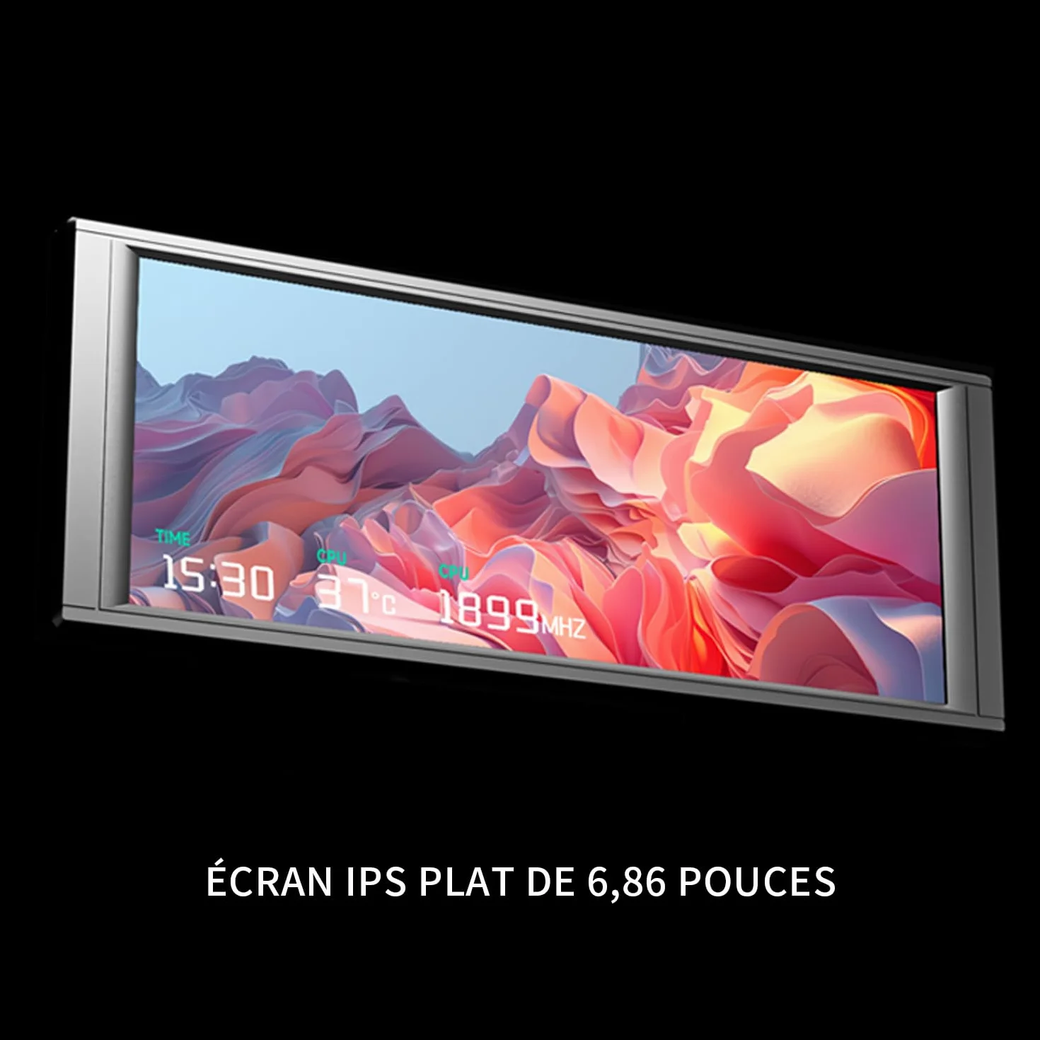Thermalright Trofeo Vision LCD czarny 6,86 cala obudowa IPS wyświetlacz chłodzący wodą 1280x480