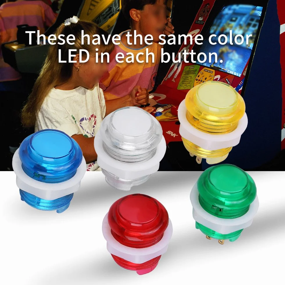 Pssopp 5PC Button podświetlane przyciski LED z mikroprzełącznikiem do części konsoli od Machine Games