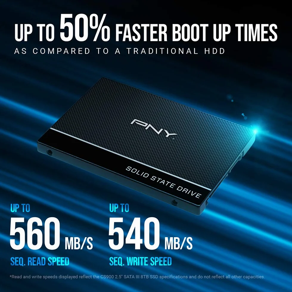 PNY CS900 Internal SSD 500GB SATA III 2.5 Inch 550MB/s
