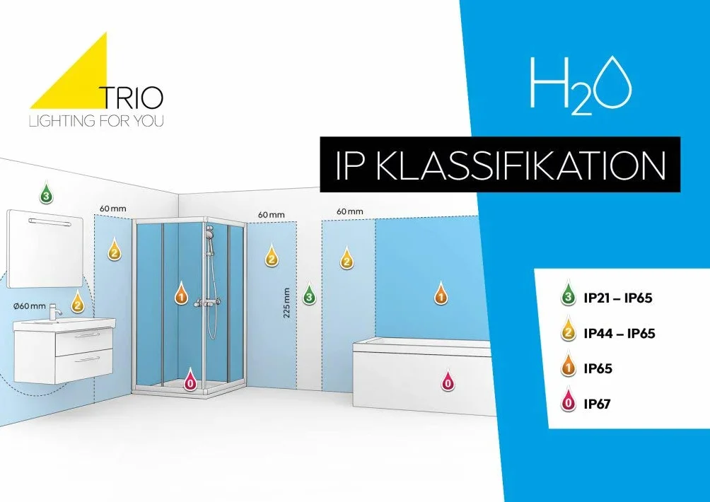 Trio, Aplikacja, Giada 1xGU10, max.5,0 W Korpus: Metal, Chrom L:5,4cm, L:34,0cm, H:11,4cm IP44