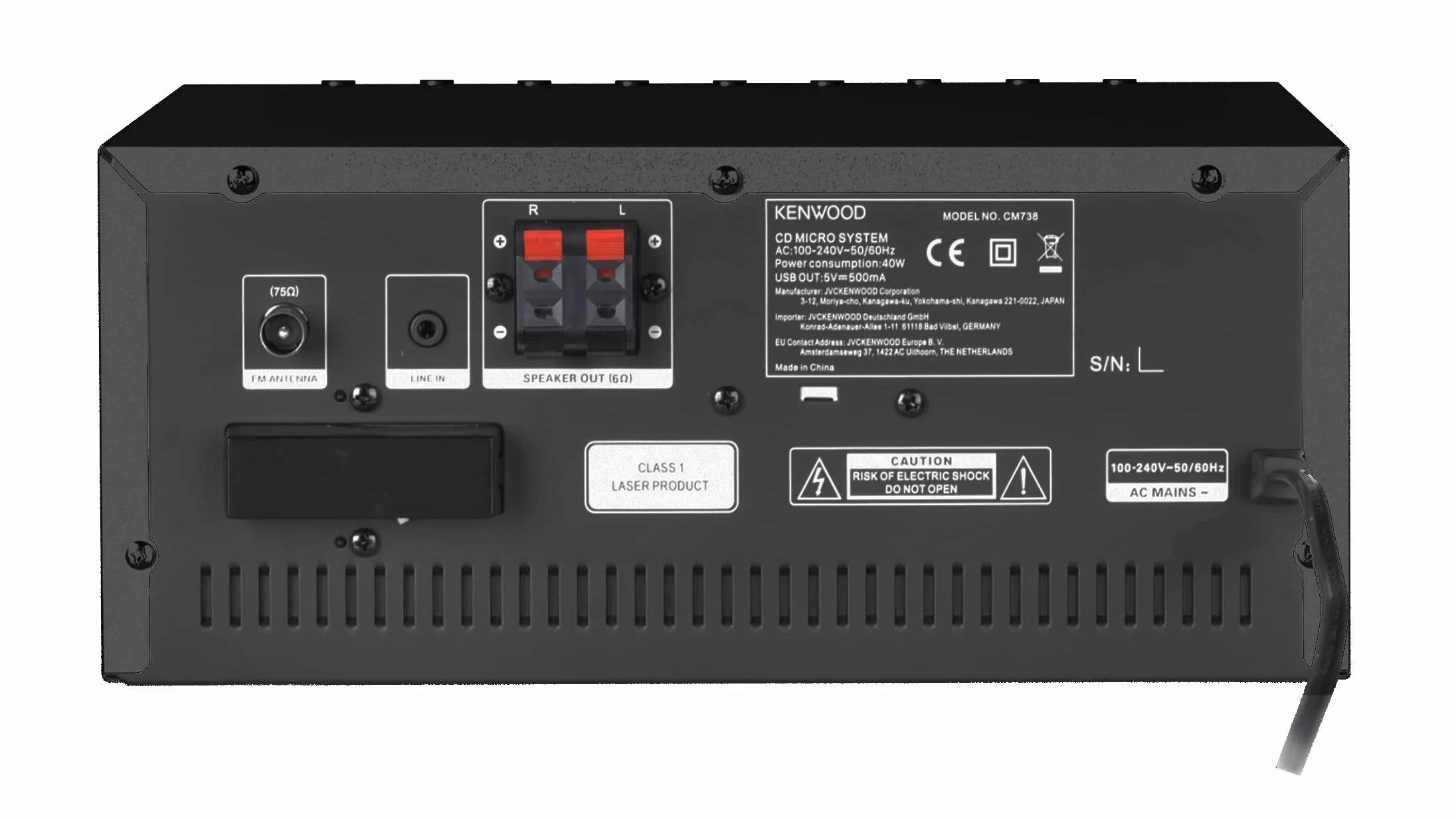 KENWOOD M-9000S-B Micro System Hi-Fi z CD, DAB+, radiem internetowym, Bluetooth, USB, kolorowym wyświetlaczem TFT